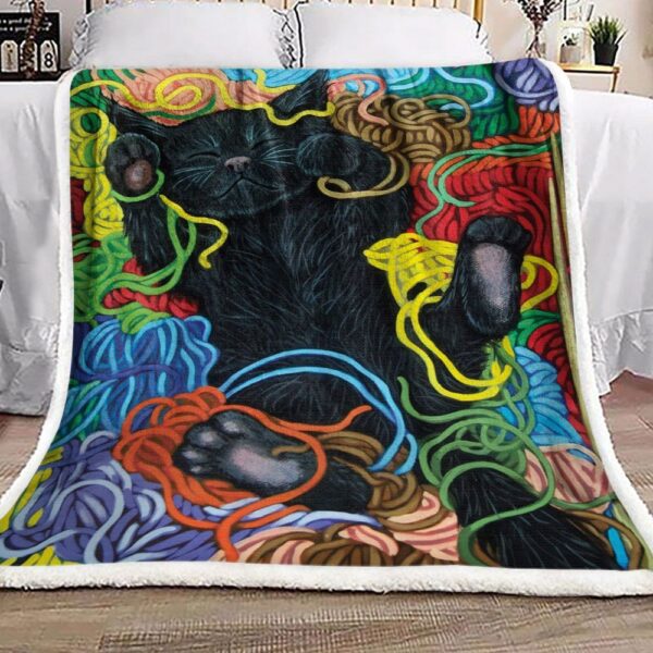 Cat Fleece Blanket Sherpa Blanket