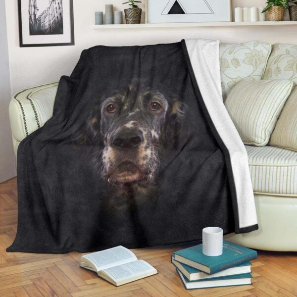 English Setter Face Hair Fleece Blanket Sherpa Blanket