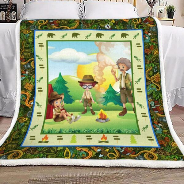 Camping Fleece Blanket Sherpa Blanket