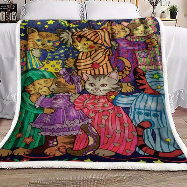 Cat Fleece Blanket Sherpa Blanket