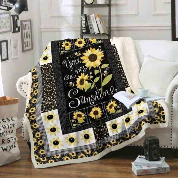 Sunflower Fleece Blanket Sherpa Blanket