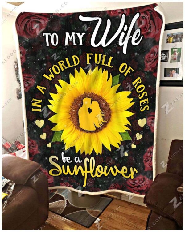 Sunflower Fleece Blanket Sherpa Blanket