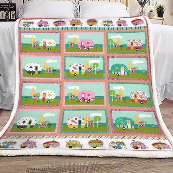 Camping Fleece Blanket Sherpa Blanket