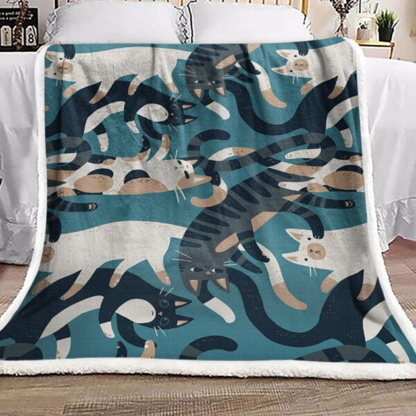 Cat Fleece Blanket Sherpa Blanket