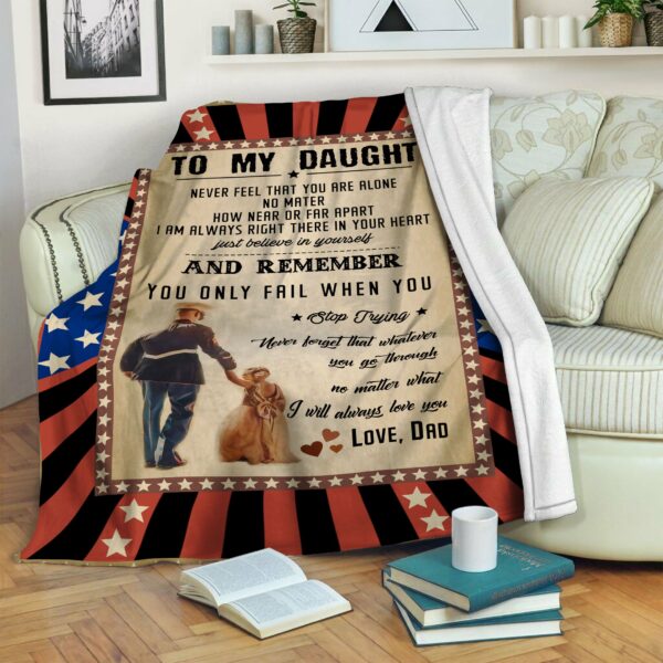 Marine To my Daughter Fleece Blanket Sherpa Blanket
