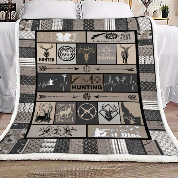 Hunting Fleece Blanket Sherpa Blanket