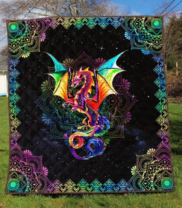 Dragon Mandala Fleece Blanket Sherpa Blanket