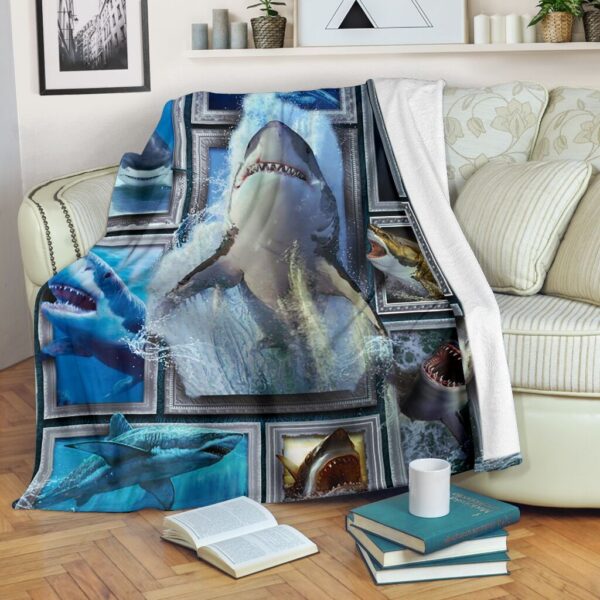 Little Shark 3d Fleece Blanket Sherpa Blanket