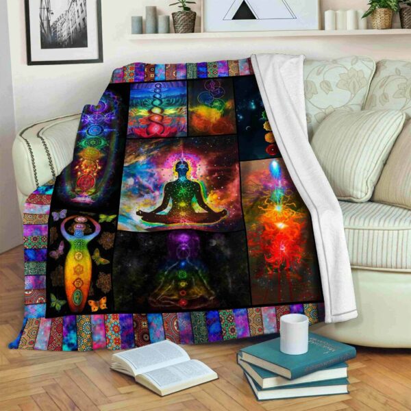 Chakra Fleece Blanket Sherpa Blanket