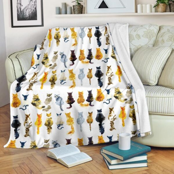 For Cat Lovers Fleece Blanket Sherpa Blanket