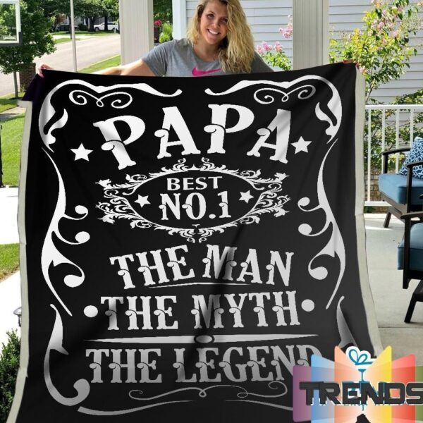 Papa The Legend Fleece Blanket Sherpa Blanket