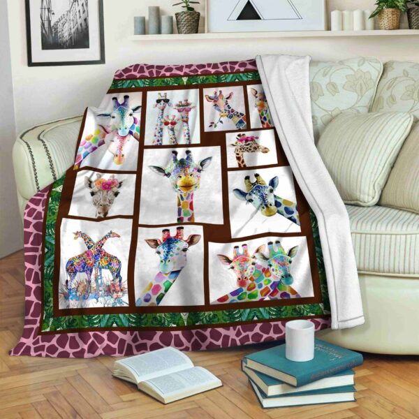Giraffe Fleece Blanket Sherpa Blanket