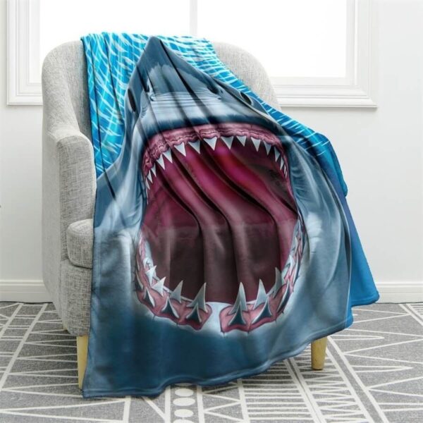 Great White Shark Fleece Blanket Sherpa Blanket
