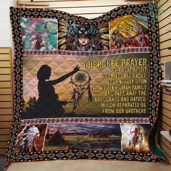 Native American Cherokee Prayer 3D Fleece Blanket Sherpa Blanket