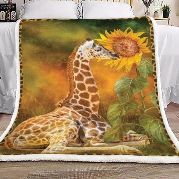 Giraffe Fleece Blanket Sherpa Blanket