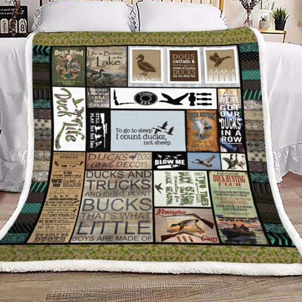Hunting Fleece Blanket Sherpa Blanket