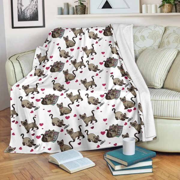 Cat Fleece Blanket Sherpa Blanket