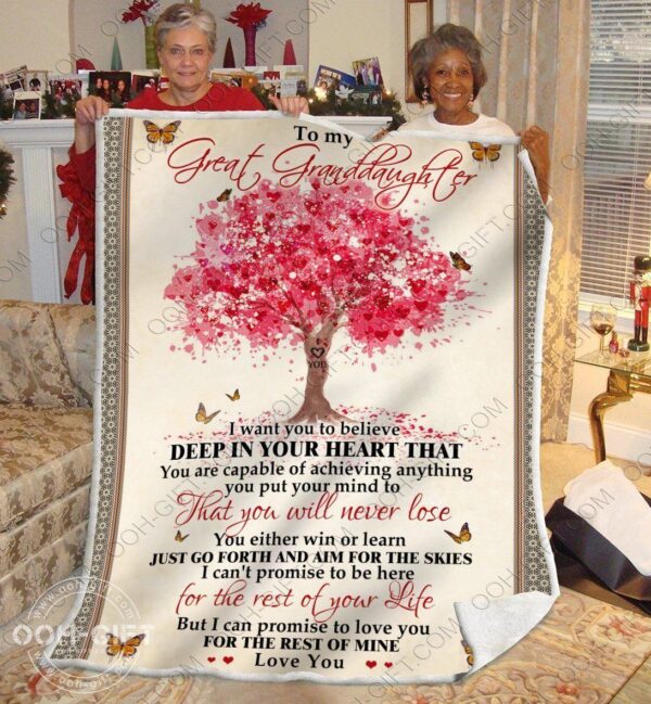 My Great Granddaughter Fleece Blanket Sherpa Blanket