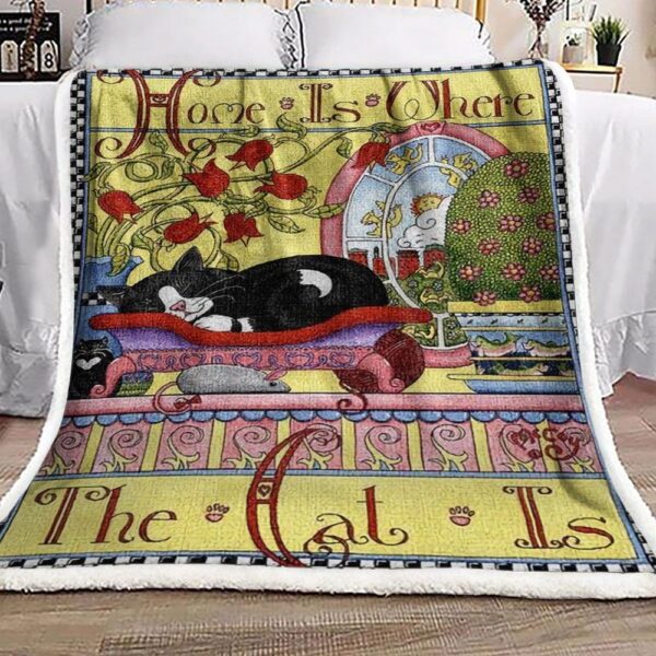 Cat Fleece Blanket Sherpa Blanket