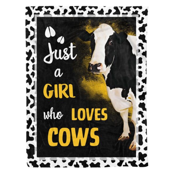 GIRL LOVE COW Fleece Blanket Sherpa Blanket