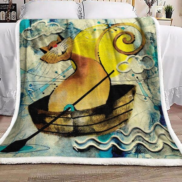 Cat Fleece Blanket Sherpa Blanket