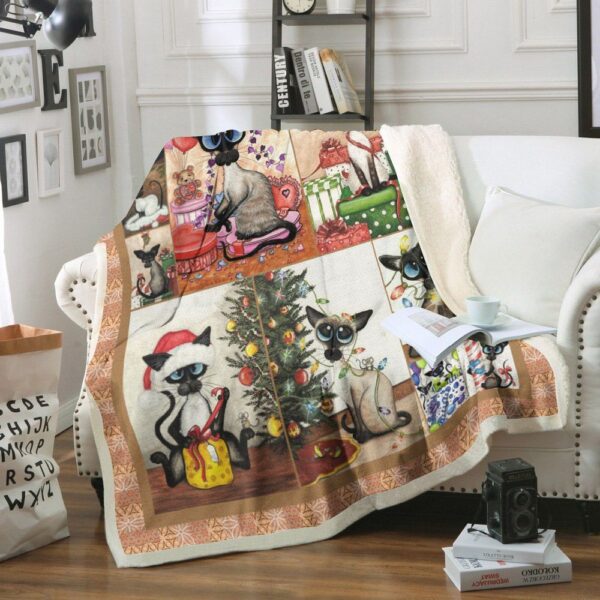 Cat Fleece Blanket Sherpa Blanket