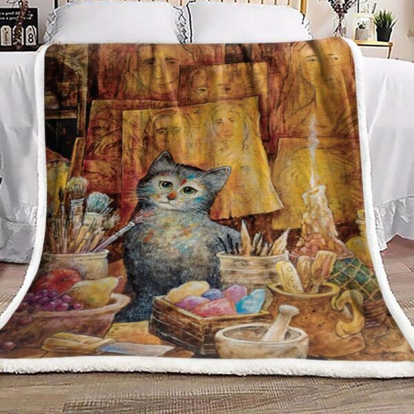 Cat Fleece Blanket Sherpa Blanket