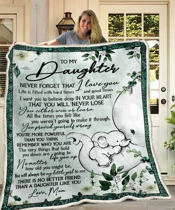 To My Daughter Fleece Blanket Sherpa Blanket