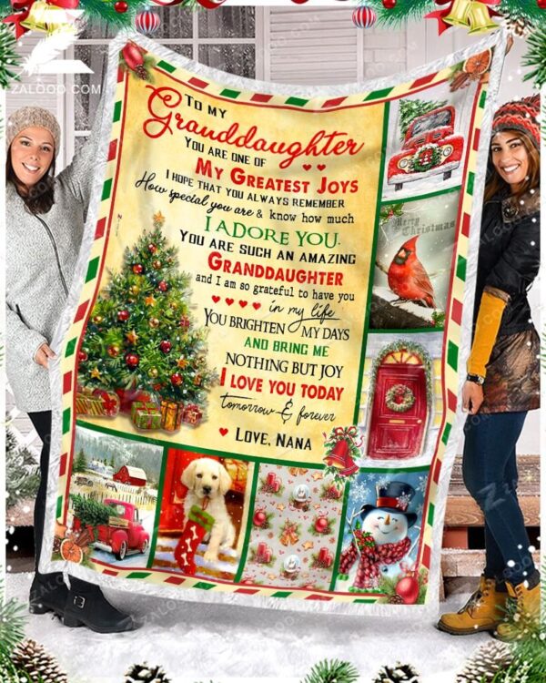 To My Granddaughter Fleece Blanket Sherpa Blanket