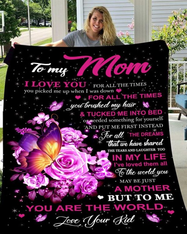 To My Mom Fleece Blanket Sherpa Blanket