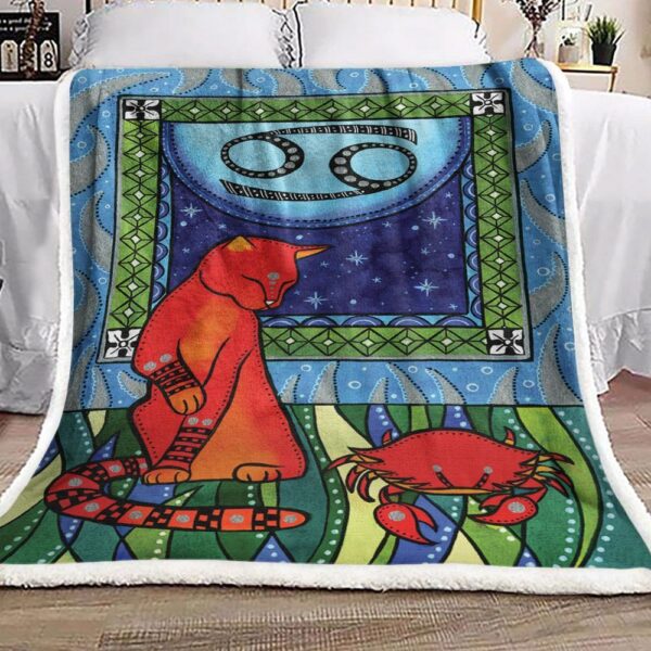 Cat Zodiac Fleece Blanket Sherpa Blanket