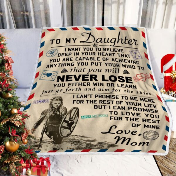 To My Daughter Fleece Blanket Sherpa Blanket