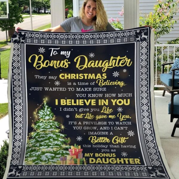 Bonus Daughter Life Gave Me You Fleece Blanket Sherpa Blanket