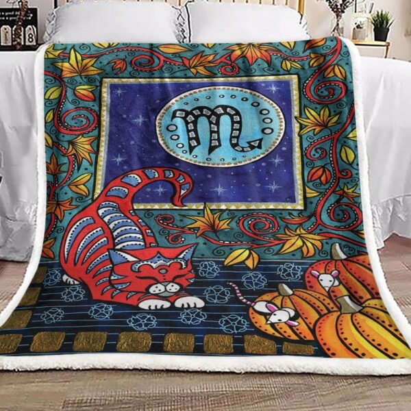Cat Zodiac Fleece Blanket Sherpa Blanket