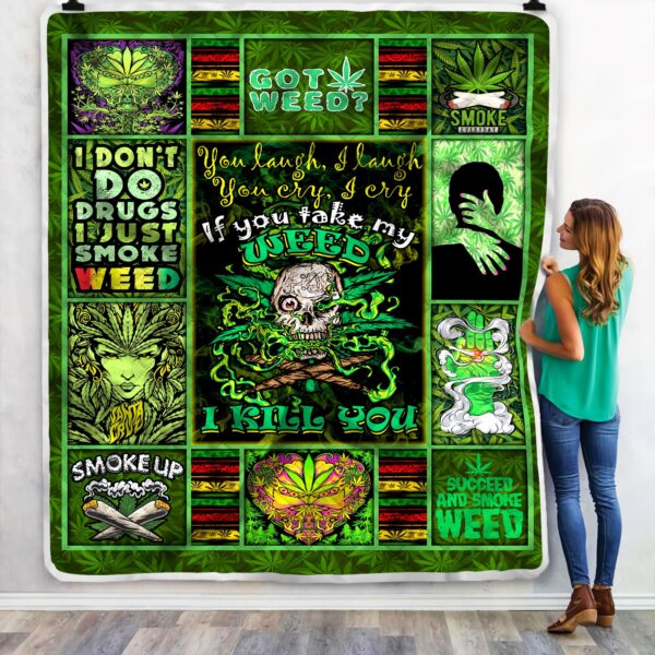 Smoke Weed Everyday Fleece Blanket Sherpa Blanket