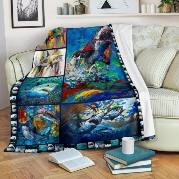 Shark Fleece Blanket Sherpa Blanket