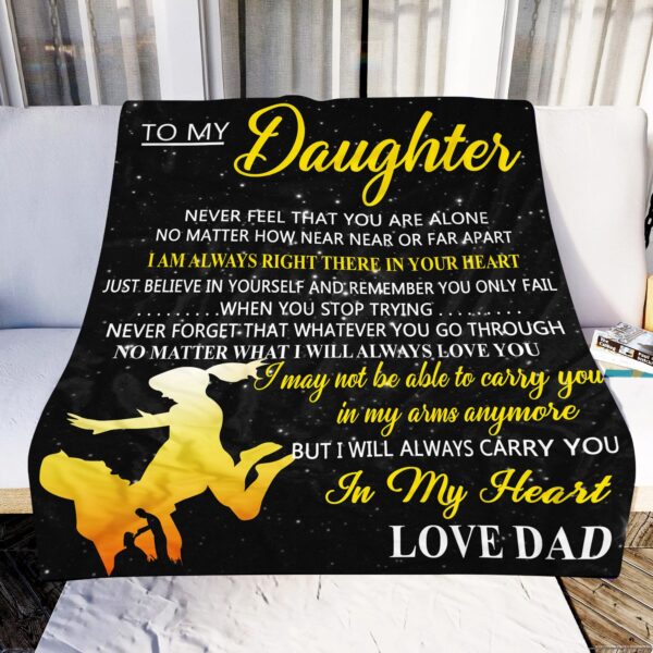 To My Daughter From Dad Fleece Blanket Sherpa Blanket