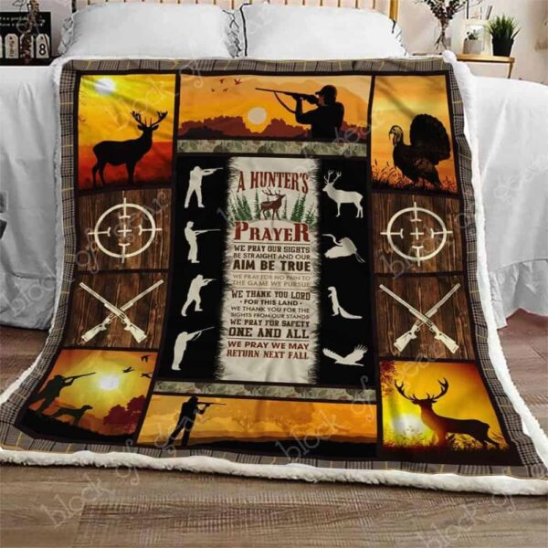 Hunting Fleece Blanket Sherpa Blanket