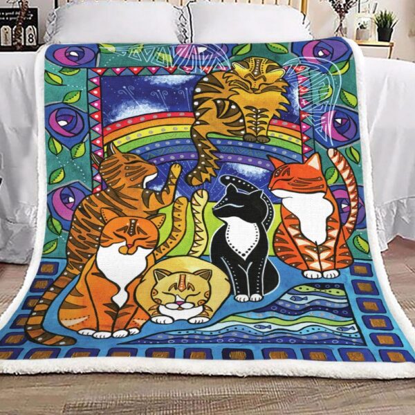 Cat Fleece Blanket Sherpa Blanket
