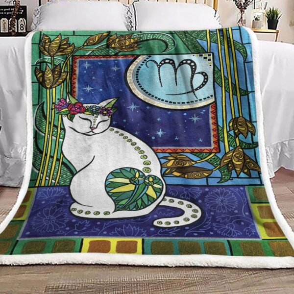 Cat Zodiac Fleece Blanket Sherpa Blanket