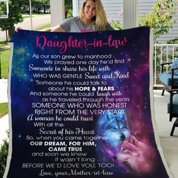 Daughter In Law We'd Love You Fleece Blanket Sherpa Blanket