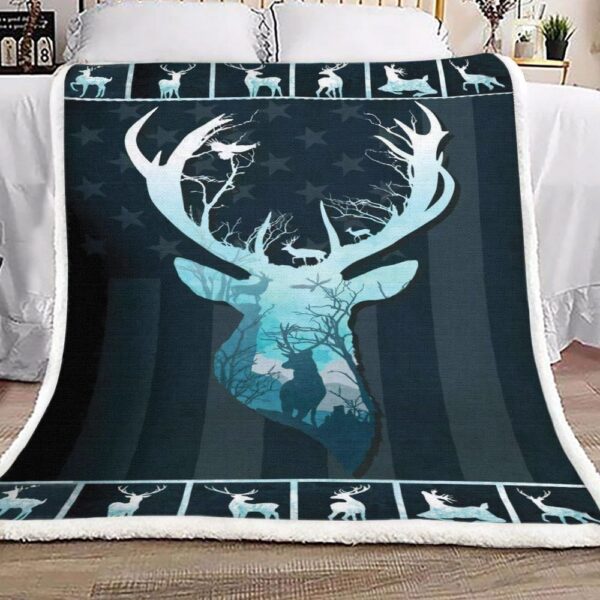 Hunting Fleece Blanket Sherpa Blanket