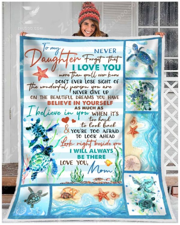 To My Daughter Fleece Blanket Sherpa Blanket