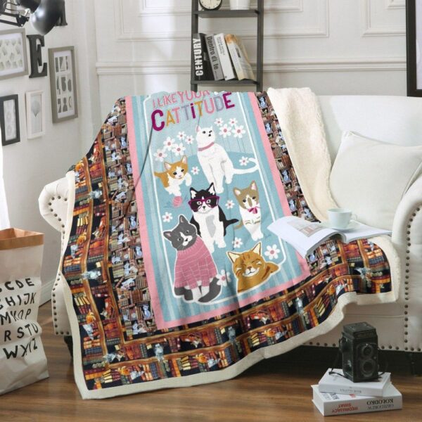 Cat Fleece Blanket Sherpa Blanket