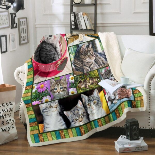 Cat Fleece Blanket Sherpa Blanket