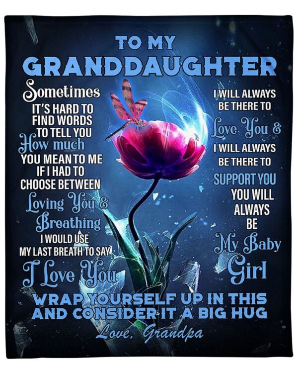 To my Granddaughter Fleece Blanket Sherpa Blanket