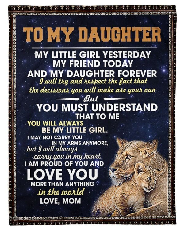 To my Daughter Fleece Blanket Sherpa Blanket