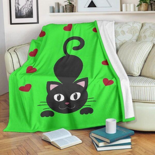 Cute Cat Fleece Blanket Sherpa Blanket