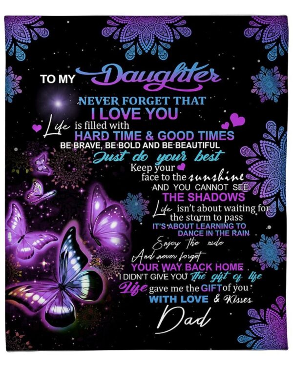 To my Daughter Fleece Blanket Sherpa Blanket