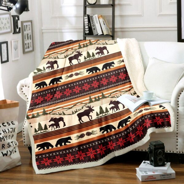 Hunting Fleece Blanket Sherpa Blanket